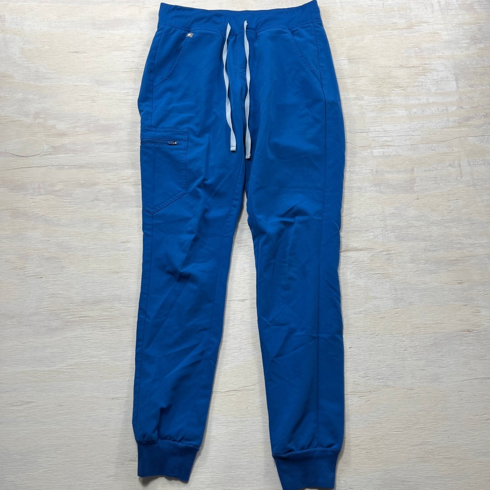 FIGS Zamora Jogger Scrub Pants Royal Blue Cargo Multi-Pocket Women W18SW2005T